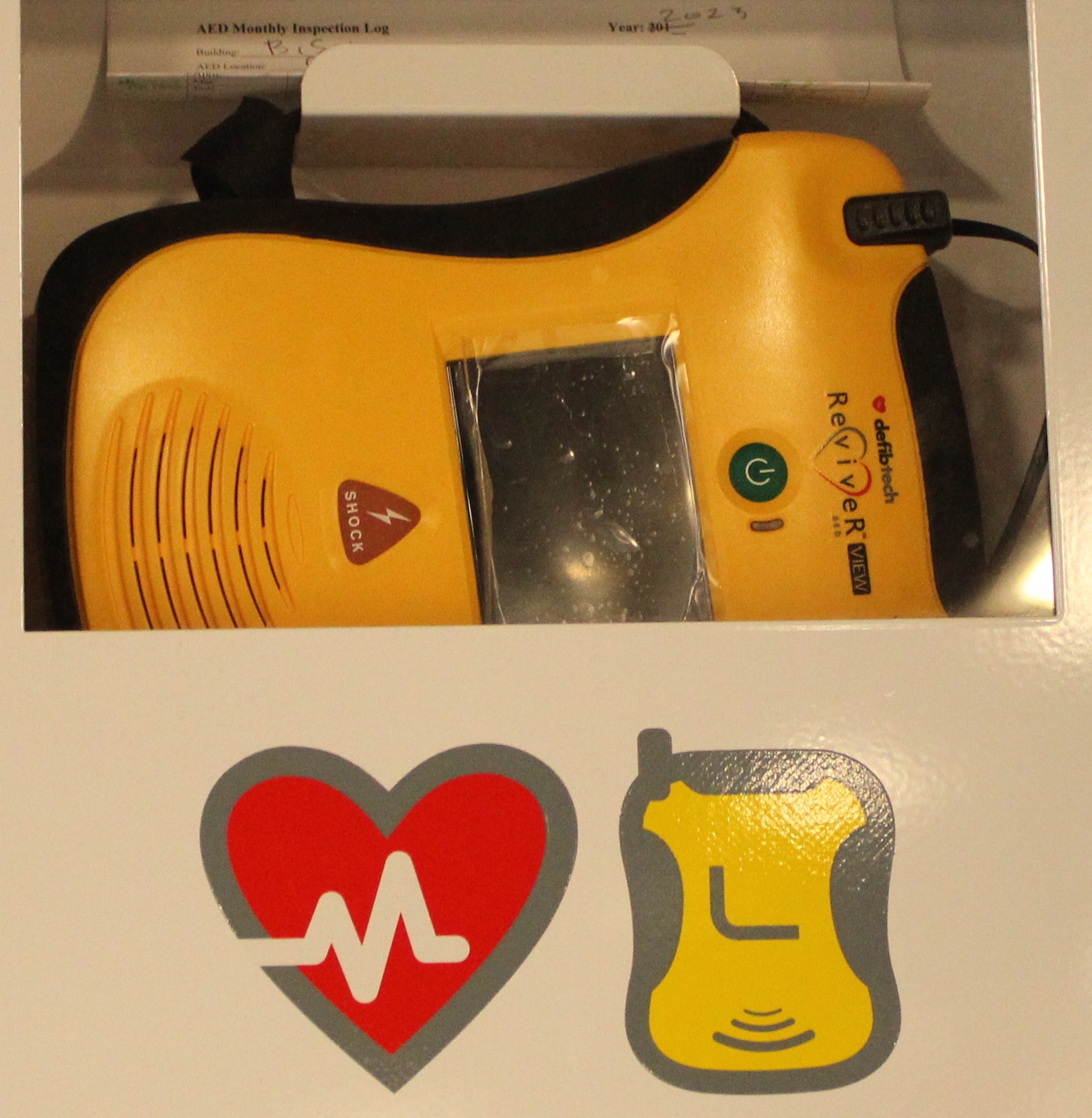 AED device and health icons